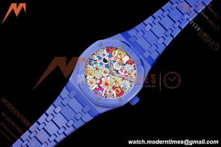 Audemars Piguet - Royal Oak 15500 41mm Blue Ceramic Sunflower APSF SA4302 Mod