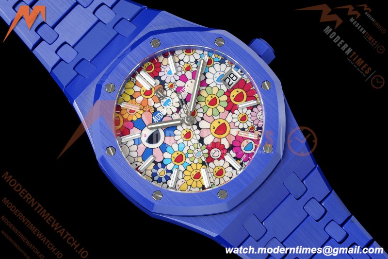 Audemars Piguet - Royal Oak 15500 41mm Blue Ceramic Sunflower APSF SA4302 Mod