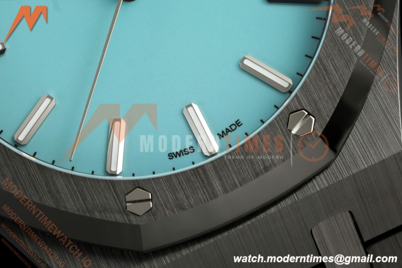 Audemars Piguet - Royal Oak 15500 41mm Black Ceramic Tiffany Blue APSF SA4302 Mod
