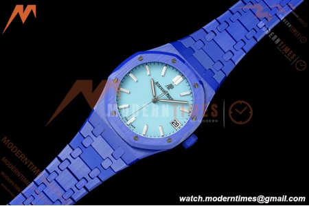 Audemars Piguet - Royal Oak 15500ST 41mm Blue Ceramic Tiffany Blue Dial APSF A4302 Mod