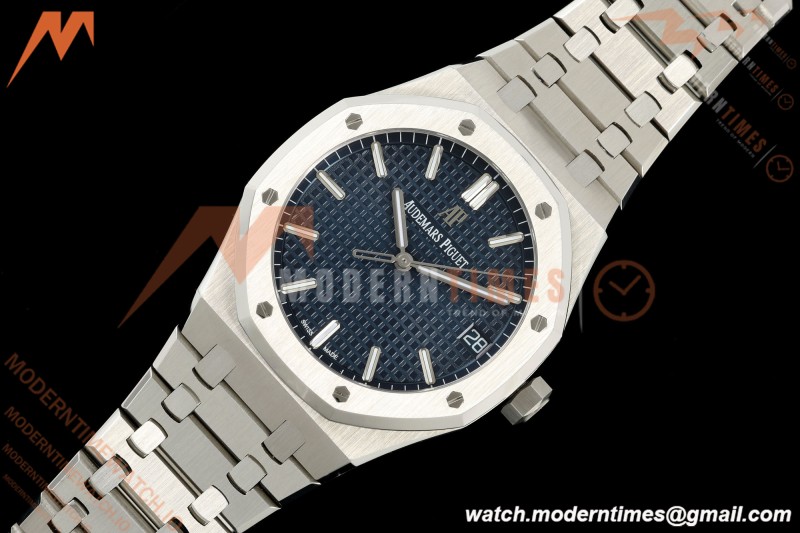 Audemars Piguet - Royal Oak 15500 41mm SS/SS Blu/Stk APSF V3 SA4302 Free Sprung | 오데마 피게 - 로열 오크 15500 41mm 스테인리스 스틸/스테인리스 스틸 블루/스틱 인덱스 APSF V3 SA4302 프리 스프렁