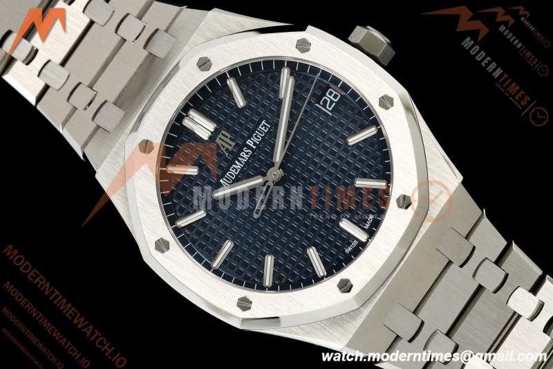 Audemars Piguet - Royal Oak 15500 41mm SS/SS Blu/Stk APSF V3 SA4302 Free Sprung | 오데마 피게 - 로열 오크 15500 41mm 스테인리스 스틸/스테인리스 스틸 블루/스틱 인덱스 APSF V3 SA4302 프리 스프렁