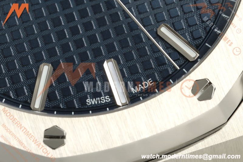 Audemars Piguet - Royal Oak 15500 41mm SS/SS Blu/Stk APSF V3 SA4302 Free Sprung | 오데마 피게 - 로열 오크 15500 41mm 스테인리스 스틸/스테인리스 스틸 블루/스틱 인덱스 APSF V3 SA4302 프리 스프렁
