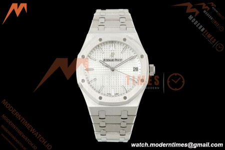 Audemars Piguet - Royal Oak 15500 41mm SS/SS Wht/Stk APSF V3 SA4302 Free Sprung
