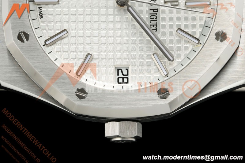 Audemars Piguet - Royal Oak 15500 41mm SS/SS Wht/Stk APSF V3 SA4302 Free Sprung