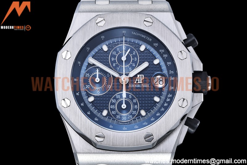 Audemars Piguet - AP ROO Chronograph SS/SS Blue/Stk APF A3126 Mod