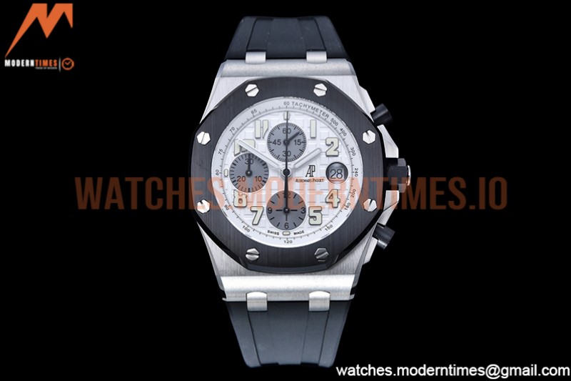 Audemars Piguet - AP ROO Chronograph CER SS/RU Wht/Num APF 7750 Mod