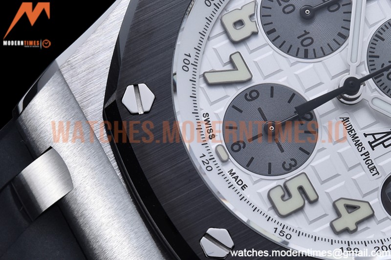 Audemars Piguet - AP ROO Chronograph CER SS/RU Wht/Num APF 7750 Mod