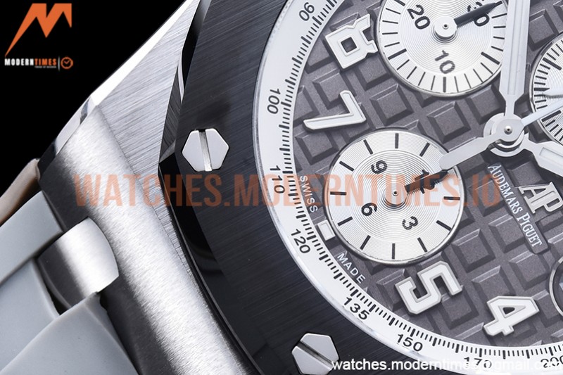 Audemars Piguet - AP ROO Chronograph SS/RU Grey/Num APF A3126 Mod
