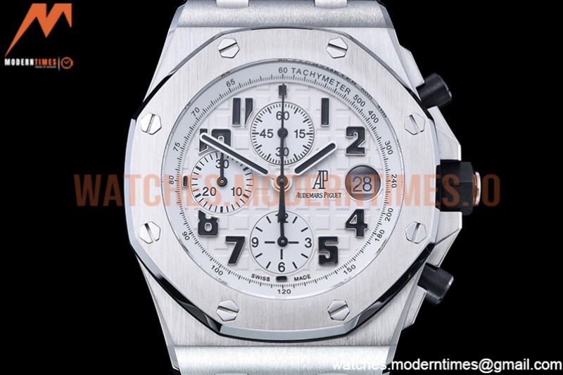 Audemars Piguet - AP ROO Chronograph SS/LE Wht/Num APF 7750 Mod