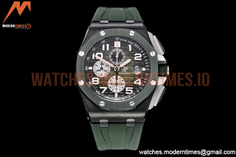 Audemars Piguet - AP ROO Chronograph Grn CER/RU G-Grn/Num APF A3126 Mod