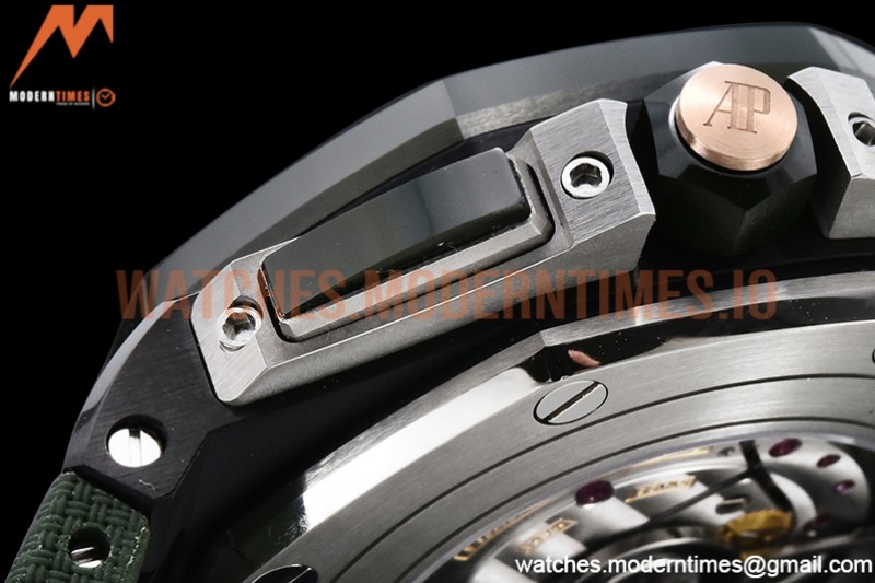 Audemars Piguet - AP ROO Chronograph Grn CER/RU G-Grn/Num APF A3126 Mod