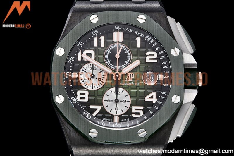 Audemars Piguet - AP ROO Chronograph Grn CER/RU G-Grn/Num APF A3126 Mod