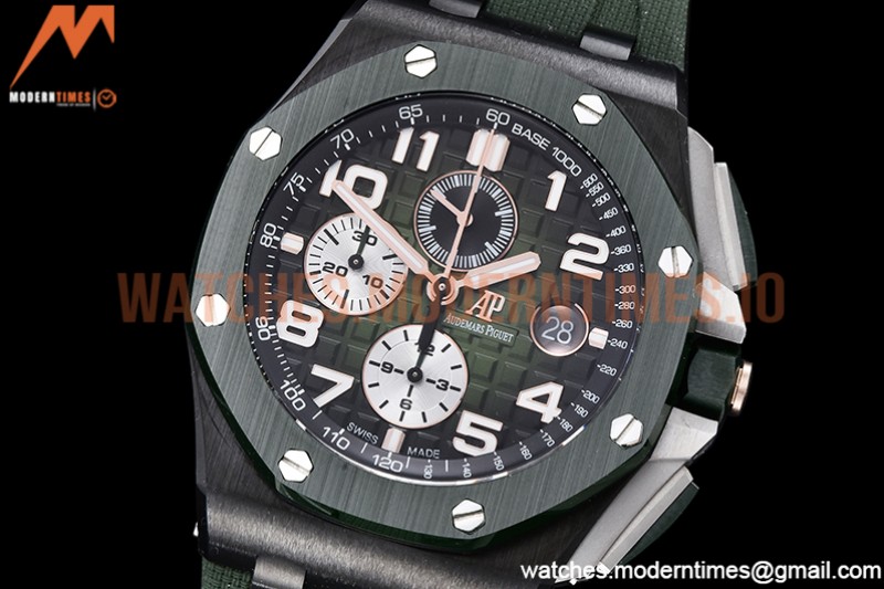 Audemars Piguet - AP ROO Chronograph Grn CER/RU G-Grn/Num APF A3126 Mod