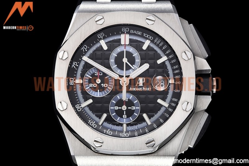 Audemars Piguet - AP ROO Chronograph SS/LE Black/Stk APF A3126 Mod