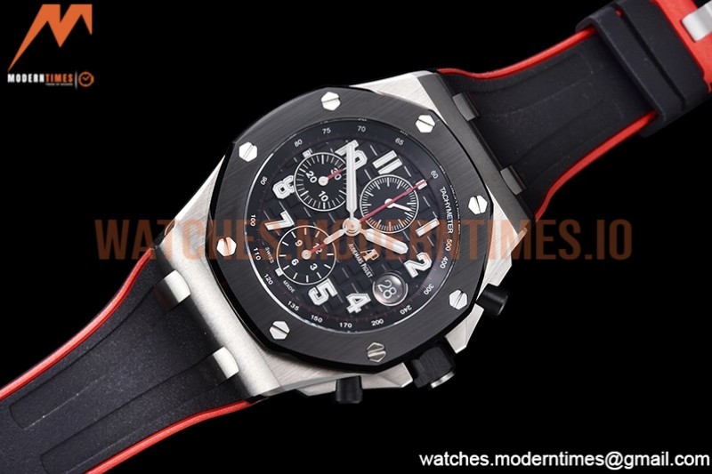 Audemars Piguet - AP ROO Chronograph SS/RU Black/Num APF A3126 Mod