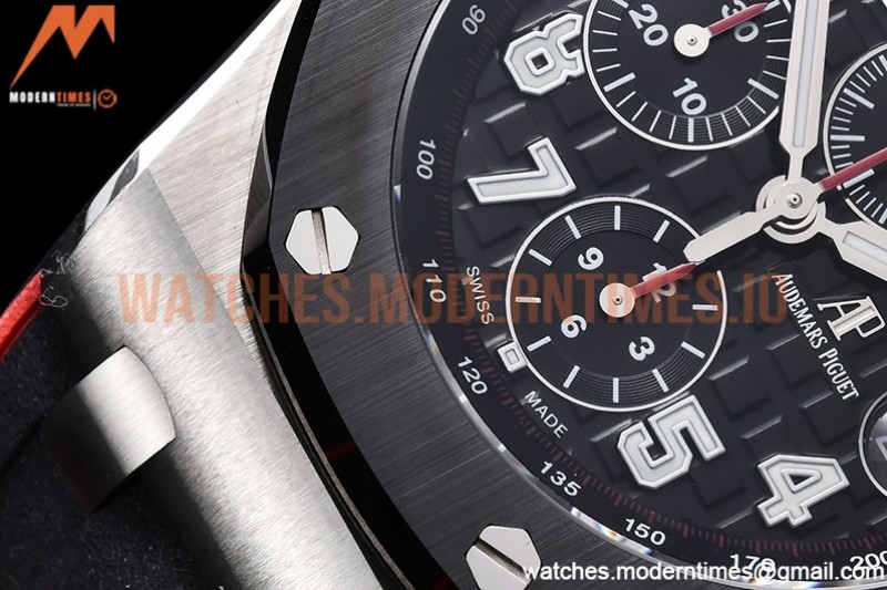 Audemars Piguet - AP ROO Chronograph SS/RU Black/Num APF A3126 Mod