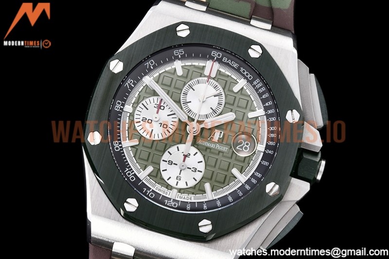 Audemars Piguet - AP ROO Chronograph SS/RU Green APF A3126 Mod