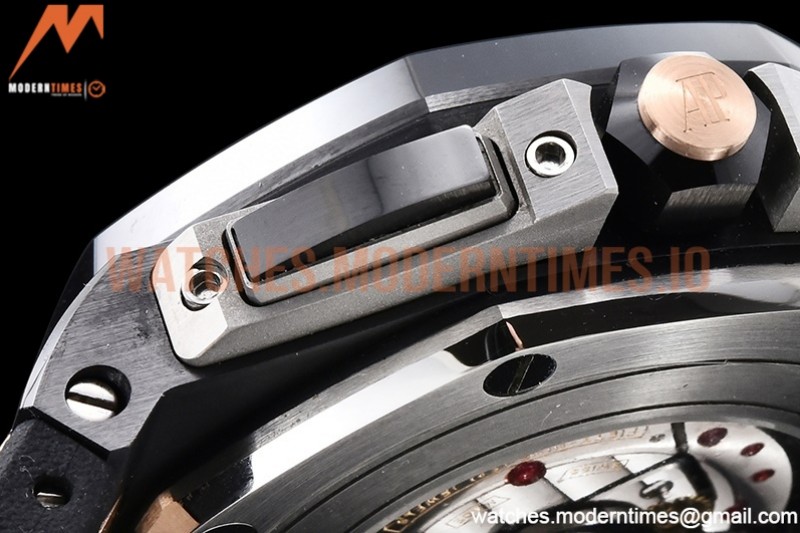 Audemars Piguet - AP ROO Chronograph CER/RU Black/Stk/RG APF A3126 Mod