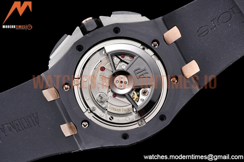 Audemars Piguet - AP ROO Chronograph CER/RU Black/Stk/RG APF A3126 Mod