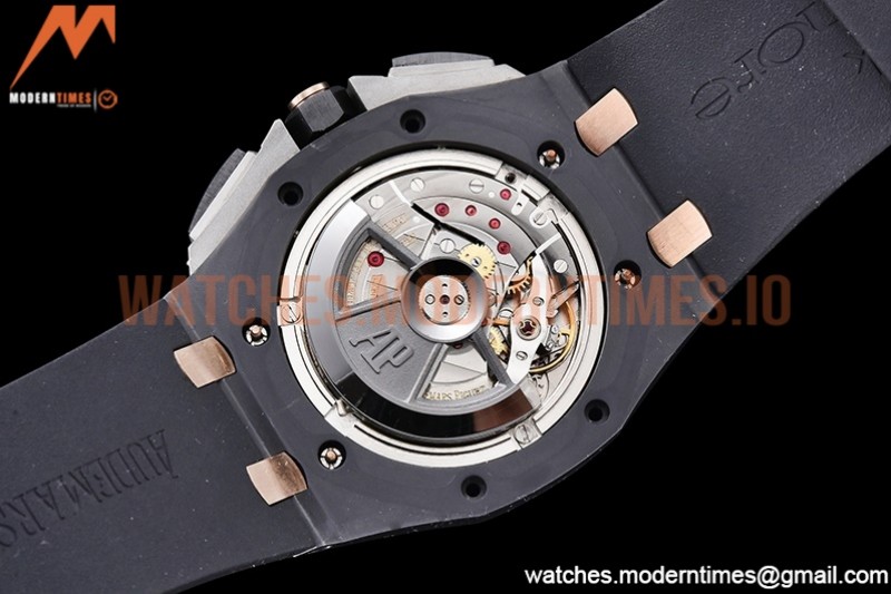 Audemars Piguet - AP ROO Chronograph CER/RU Black/Stk/RG APF A3126 Mod