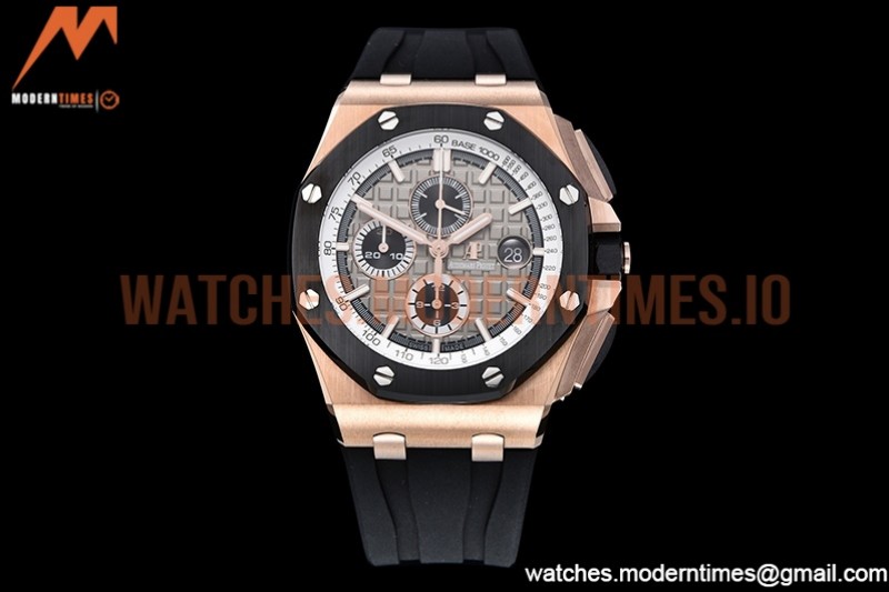 Audemars Piguet - AP ROO Chronograph CER RG/RU Grey/Stk APF A3126 Mod