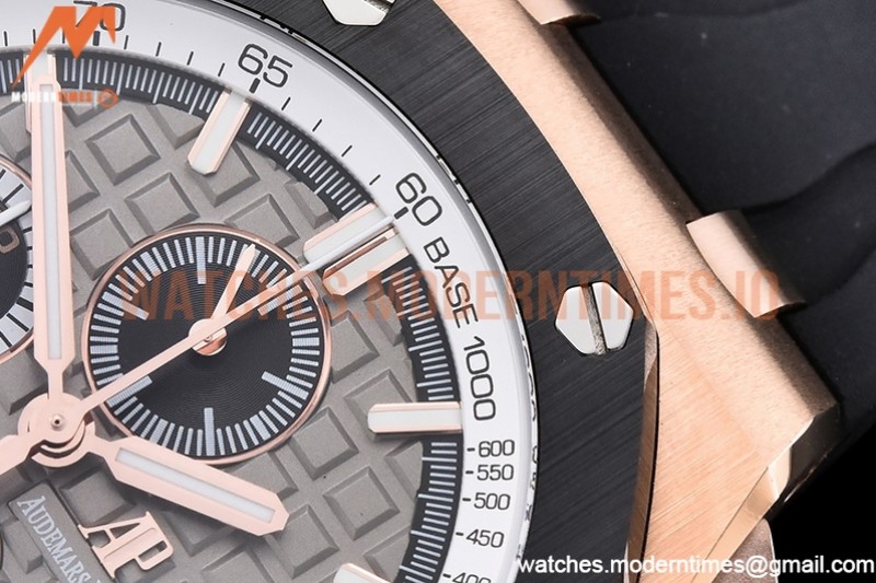 Audemars Piguet - AP ROO Chronograph CER RG/RU Grey/Stk APF A3126 Mod