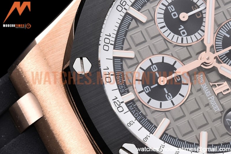 Audemars Piguet - AP ROO Chronograph CER RG/RU Grey/Stk APF A3126 Mod