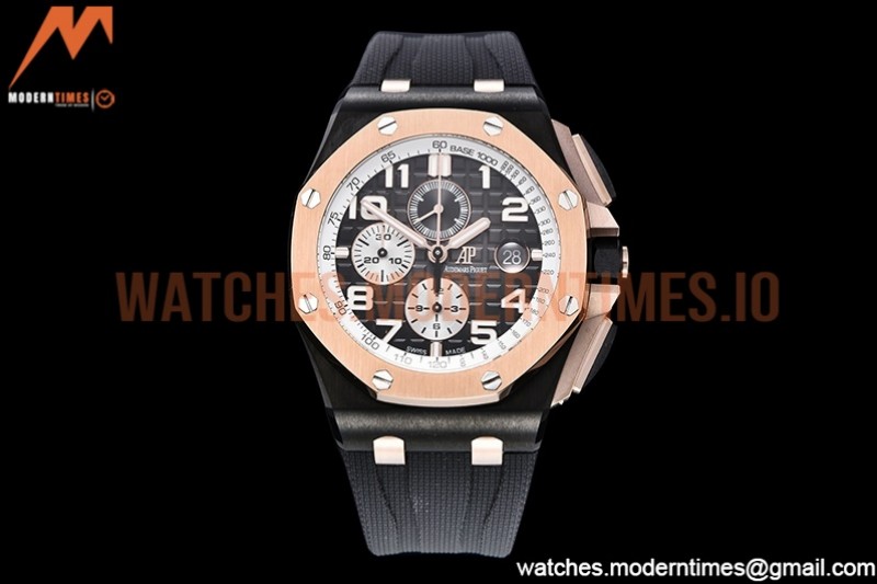 Audemars Piguet - AP ROO Chronograph RG CER/RU G-Blue/Num APF A3126 Mod