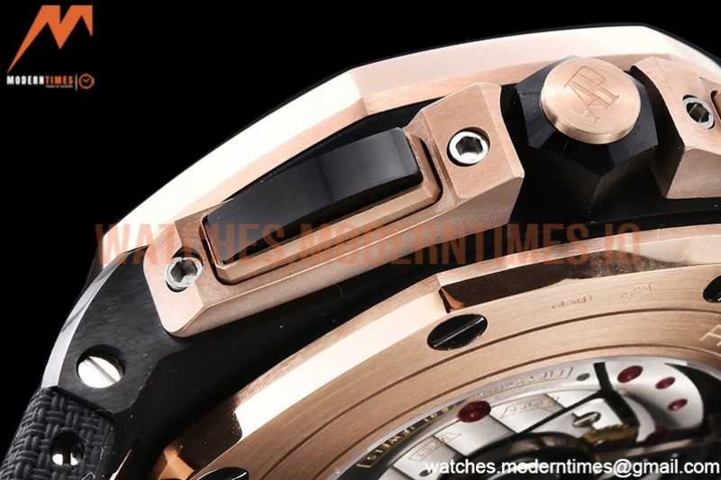 Audemars Piguet - AP ROO Chronograph RG CER/RU G-Blue/Num APF A3126 Mod
