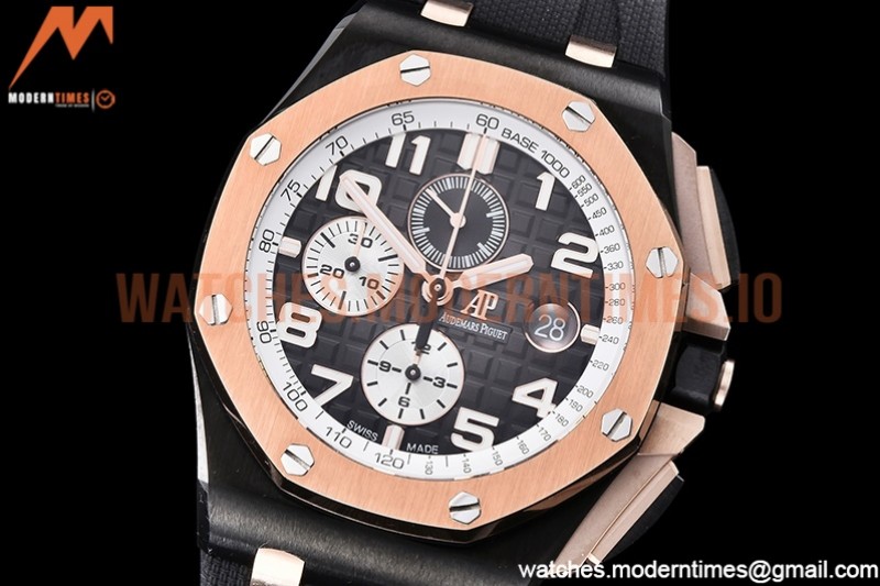 Audemars Piguet - AP ROO Chronograph RG CER/RU G-Blue/Num APF A3126 Mod