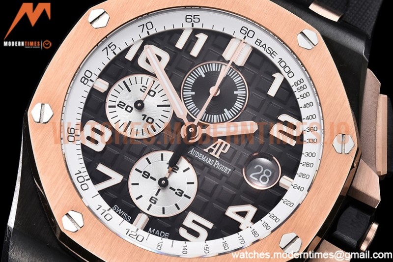 Audemars Piguet - AP ROO Chronograph RG CER/RU G-Blue/Num APF A3126 Mod