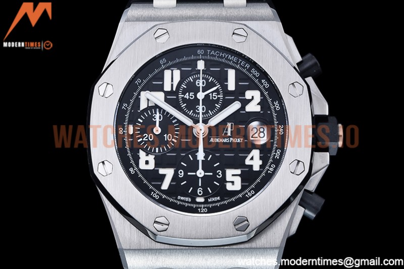 Audemars Piguet - AP ROO Chronograph SS/LE Blk/Num APF 7750 Mod