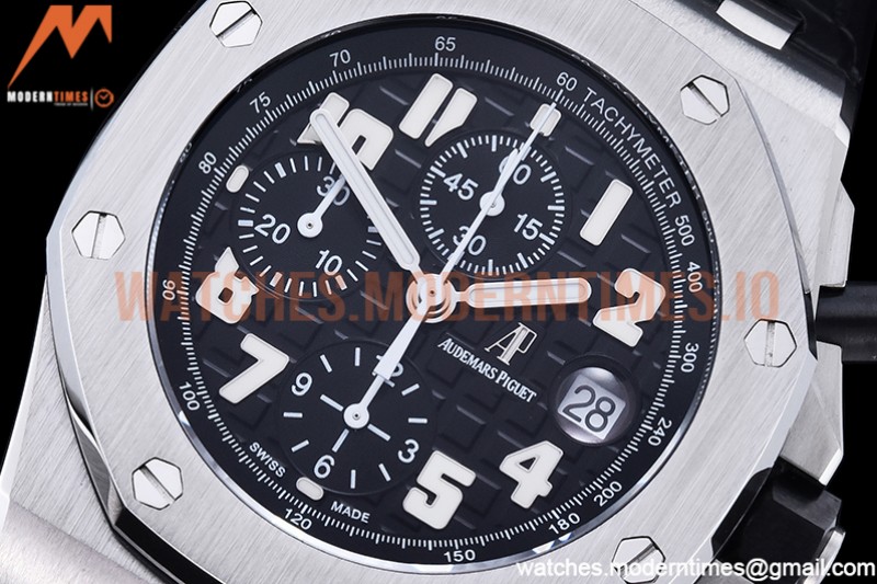 Audemars Piguet - AP ROO Chronograph SS/LE Blk/Num APF 7750 Mod