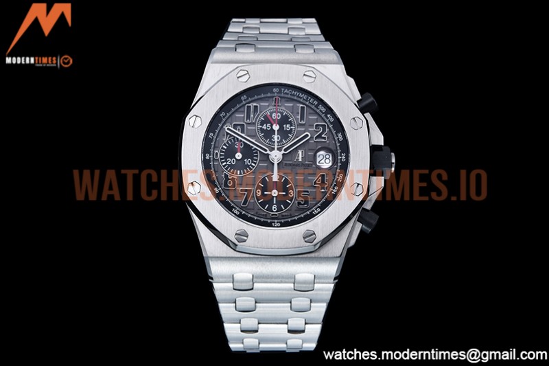 Audemars Piguet - AP ROO Chronograph SS/SS Grey/Num APF 7750 Mod