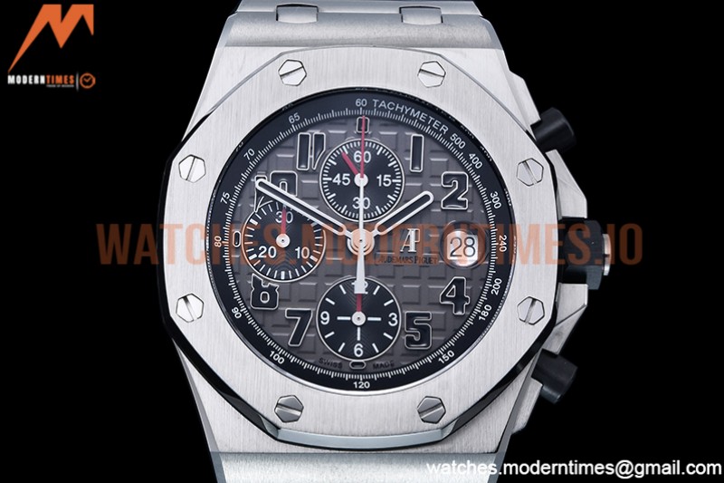 Audemars Piguet - AP ROO Chronograph SS/SS Grey/Num APF 7750 Mod