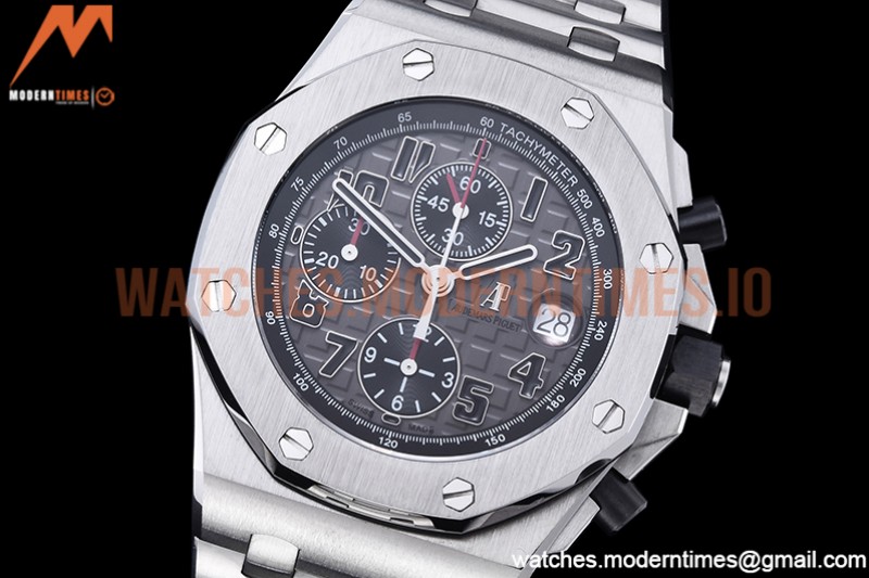 Audemars Piguet - AP ROO Chronograph SS/SS Grey/Num APF 7750 Mod