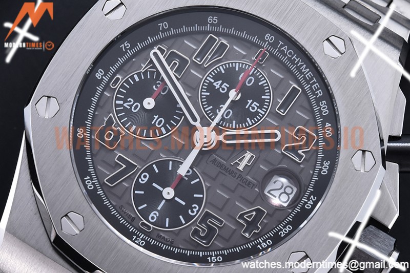 Audemars Piguet - AP ROO Chronograph SS/SS Grey/Num APF 7750 Mod