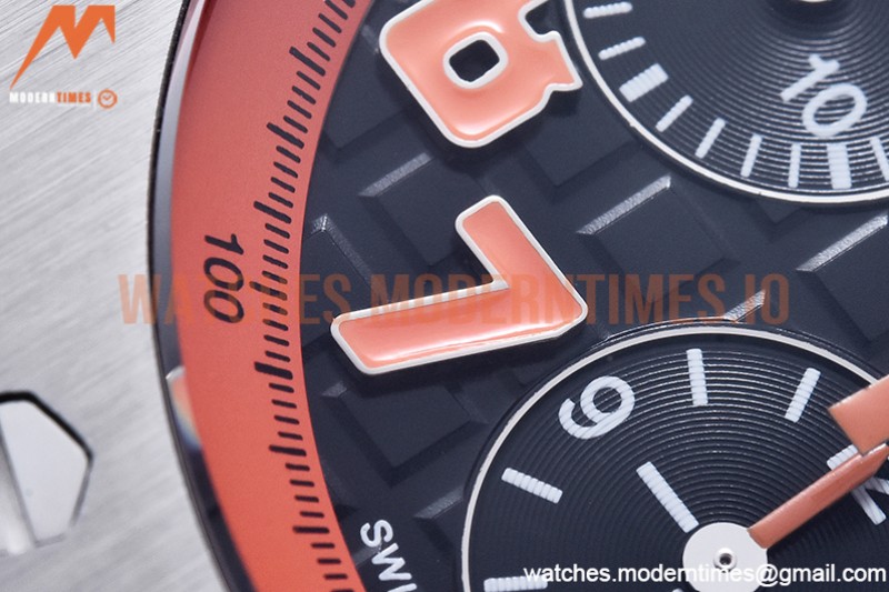 Audemars Piguet - AP ROO Chronograph SS/LE Blk/O-Num APF 7750 Mod