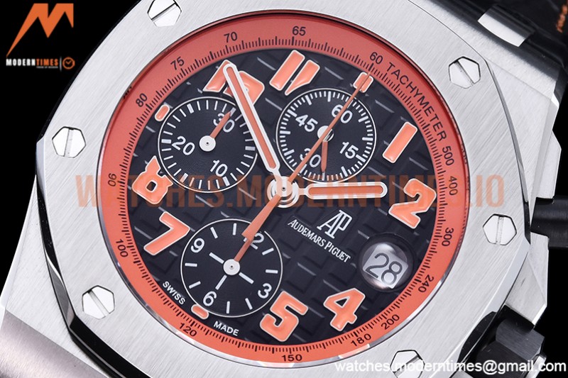 Audemars Piguet - AP ROO Chronograph SS/LE Blk/O-Num APF 7750 Mod