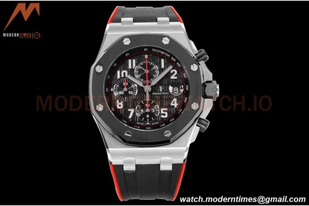 Audemars Piguet - AP ROO Chronograph SS/RU Black/Num JF A3126 Mod