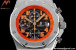 Audemars Piguet - AP ROO Chronograph SS/LE Black/Num Orange  JF A3126 Mod