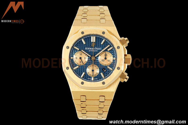 Audemars Piguet - Royal Oak Chronograph 26331BA YG/YG Blue/Stk IPF 7750 MOD