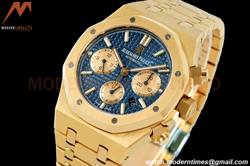 Audemars Piguet - Royal Oak Chronograph 26331BA YG/YG Blue/Stk IPF 7750 MOD