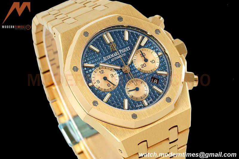 Audemars Piguet - Royal Oak Chronograph 26331BA YG/YG Blue/Stk IPF 7750 MOD