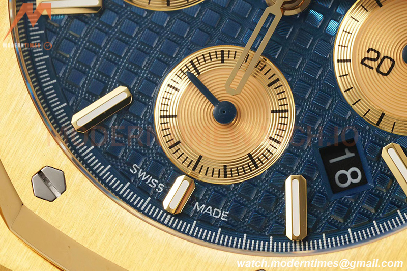 Audemars Piguet - Royal Oak Chronograph 26331BA YG/YG Blue/Stk IPF 7750 MOD