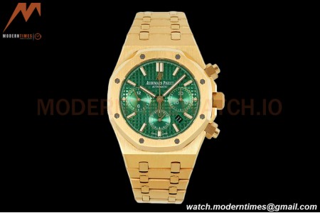 Audemars Piguet - Royal Oak Chronograph 26331BA YG/YG Green/Stk IPF 7750 MOD