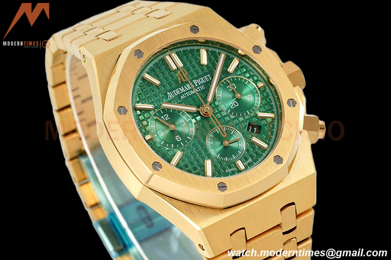 Audemars Piguet - Royal Oak Chronograph 26331BA YG/YG Green/Stk IPF 7750 MOD