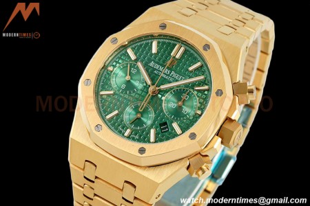 Audemars Piguet - Royal Oak Chronograph 26331BA YG/YG Green/Stk IPF 7750 MOD