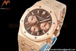Audemars Piguet - Royal Oak Chronograph 26331OR RG/RG Brown/Stk IPF 7750 MOD